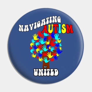 Navigating Autism Awareness & Acceptance Pin