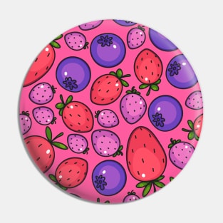 Extra fresh berries summer pink pattern Pin