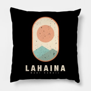 Lahaina Maui Hawaii Vintage Style Pillow