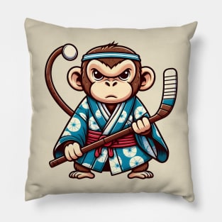 Ice hockey monkey Pillow