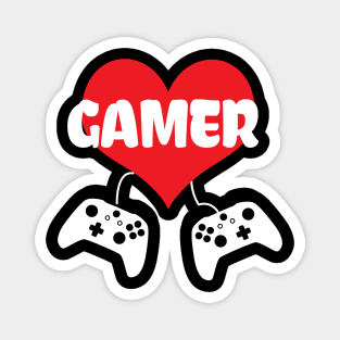 Gamer Heart With Video Game Controller Magnet