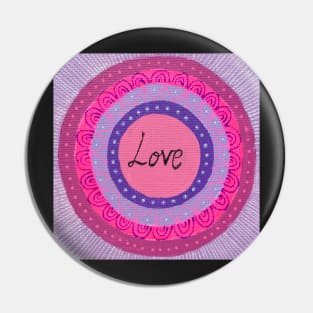 Pink Love Mandala Pin