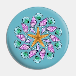 Shell mandala Pin