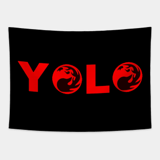 Yolo Red Tapestry