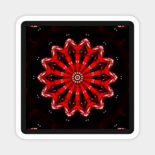 Ominous Red Kaleidoscope pattern (Seamless) 17 Magnet