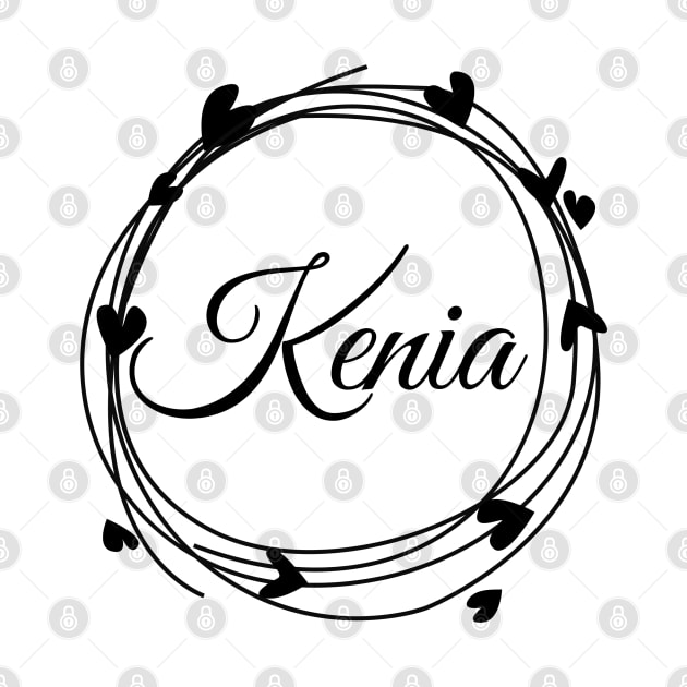 Kenia name cute design by BrightLightArts