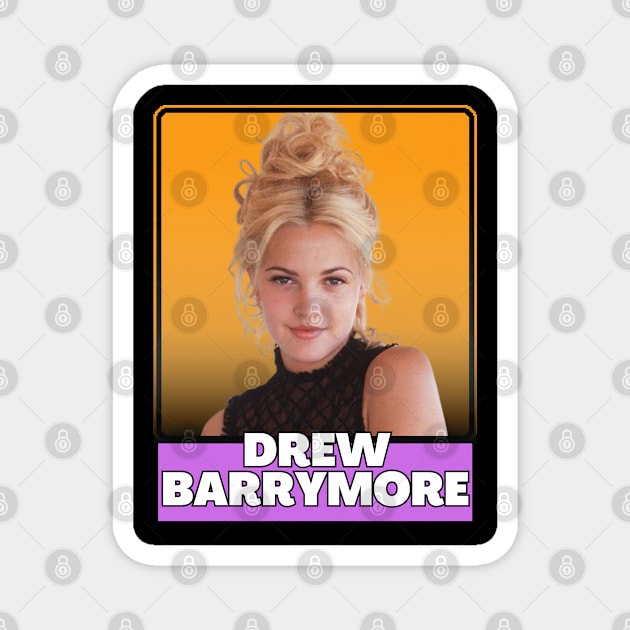 Drew barrymore (retro) Magnet by GorilaFunk