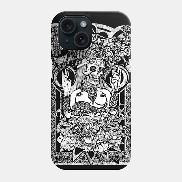 Serpent Mother Skeleton Sorceress power of the Kundalinii Phone Case by Esoteric Origins