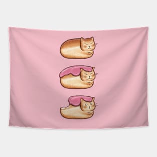 Cat Bread Loaf Strawberry Tapestry