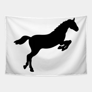 Black Horse Silhouette Tapestry