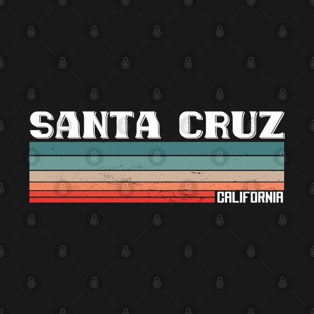 Santa Cruz California Vintage Retro Design by HiFi Tees