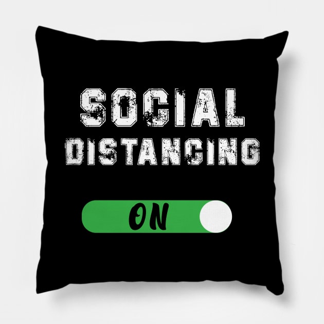 Funny Social Distancing Pillow by Flipodesigner