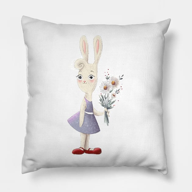 Little bunny Pillow by Lu Lapin