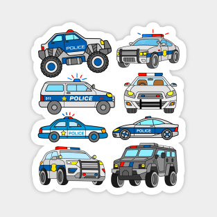 US Police Cars and Vehicles Magnet