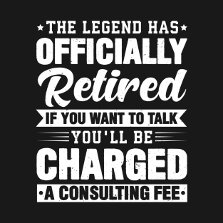 The Legend Has Officially Retired - Funny Retirement Vintage T-Shirt