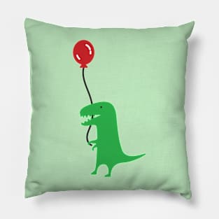 A Dinosaur and his red Balloon Pillow