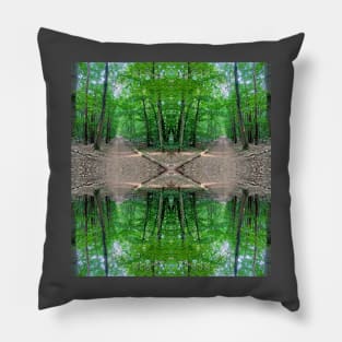 Endless Forest Of Green Trees Pillow