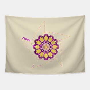 Purple Chakra Meditation Energy Wheel Tapestry