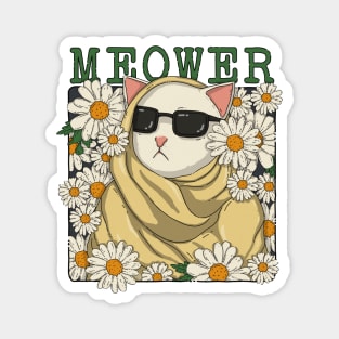 Meower Cool Flower Cat Magnet