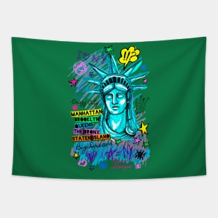 New York city statue liberty Tapestry