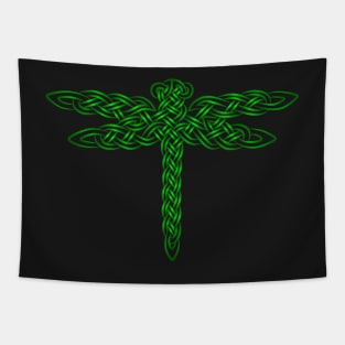 Celtic Dragonfly Green Tapestry