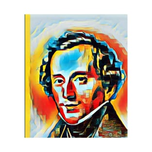 Felix Mendelssohn Abstract Portrait | Felix Mendelssohn Artwork 2 T-Shirt