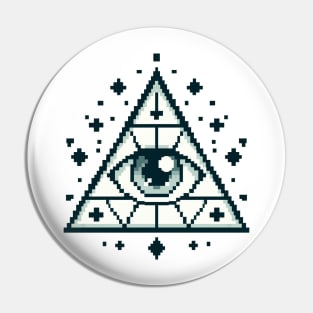 Conspiracy Theory Illuminati Pixel Pin