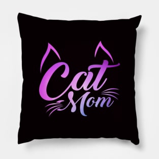 'Cat Mom' Adorable Cats Lover Gift Pillow