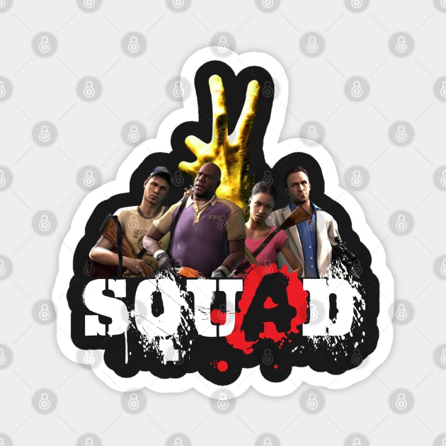 Left 4 Dead 2 Squad (white) Magnet by red-leaf