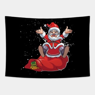 Santa Claus Happy Christmas Tapestry