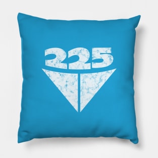 225 Aussie Valiant Badge (Worn White on Blue) Pillow