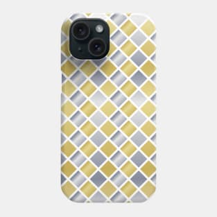Gold and Silver (Diamond Checkered) Phone Case