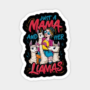 "Llama Mama Crew - Fun Family Alpaca Illustration" Magnet