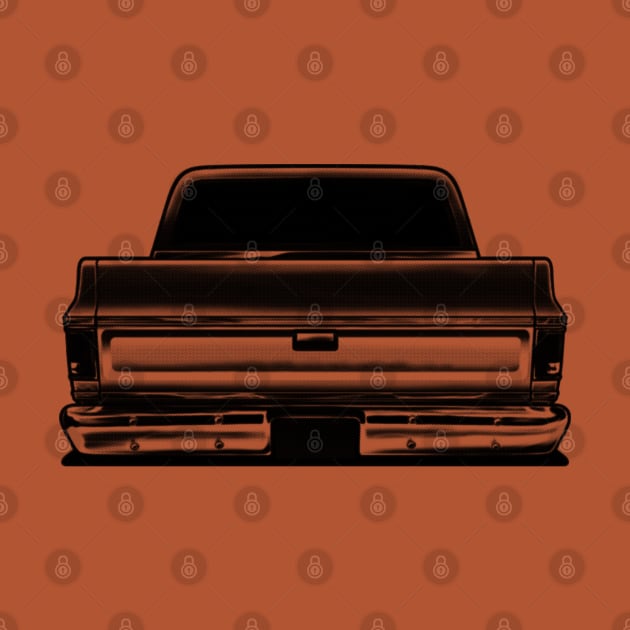 chevy c10 squarebody halftone by small alley co