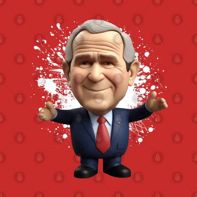 George Bush plastic figure by k9-tee