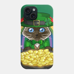 Siamese Cat Leprechaun St Patricks Day Phone Case