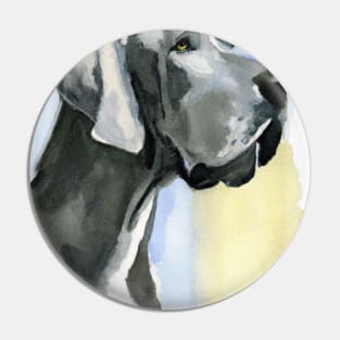 Great Dane Watercolor - Gift For Dog Lovers. Cool dog design for Apollo owners. Features giant dog breed  with water color style. Great dog artwork for Boar Hounds lovers. Pin