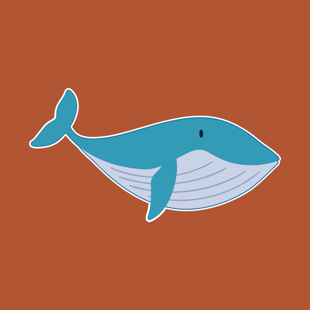 Cute Blue Whale for Kids by vladocar