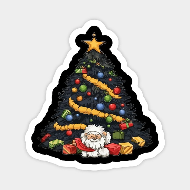 Maltese Christmas Magnet by JH Mart