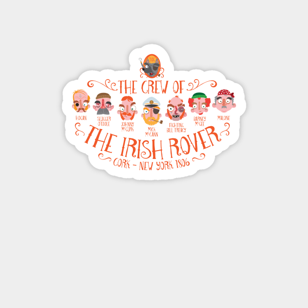 Crew of the Irish Rover - Redux Magnet by satansbrand