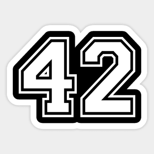 Baseball Number #42 Forty Two Lucky Favorite Jersey Number Sticker