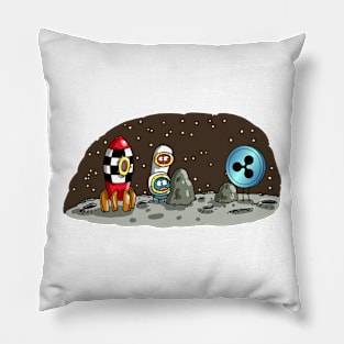 Ripple coin on the moon Pillow