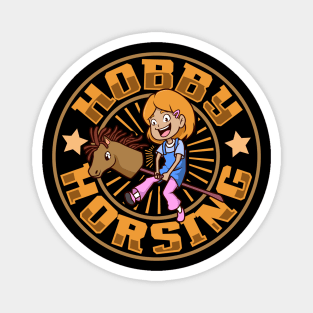 Little girl at Hobby Horsing Magnet