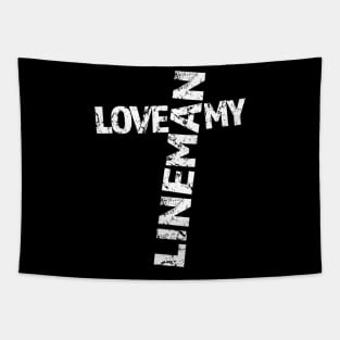 Love my lineman pole worker Tapestry