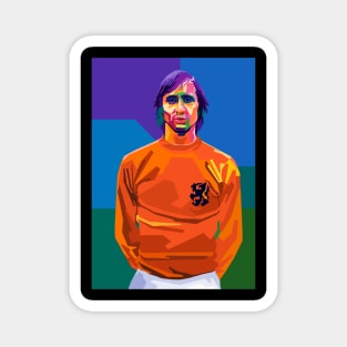 Johan Cruyff Wpap Pop Art Magnet