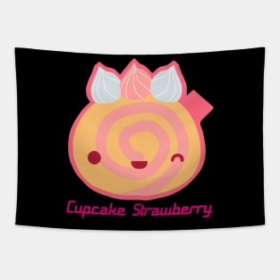 Cupcake Strawberry Tapestry