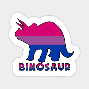 Binosaur bisexual flag dinosaur design Magnet