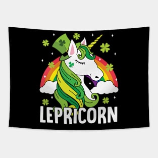 Unicorn St Patricks Day Lepricorn Girl Women Costum Tapestry