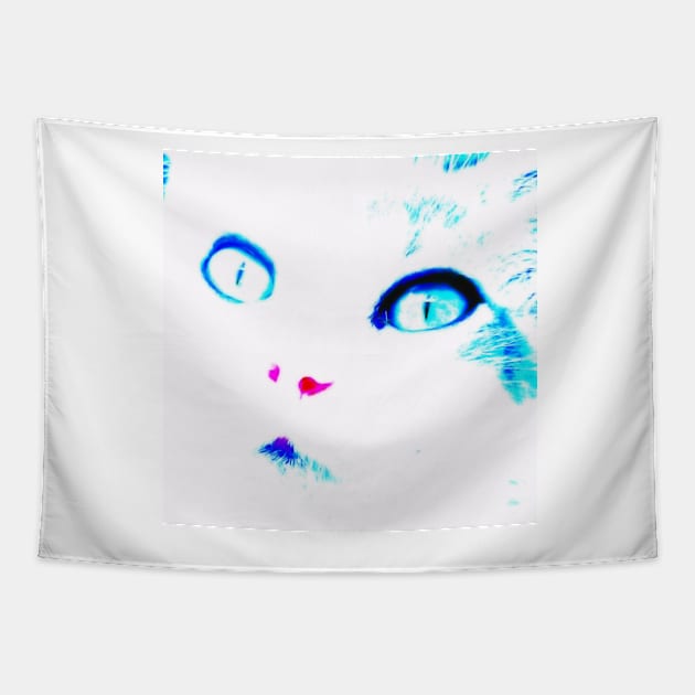 Kim Kitty Tapestry by davidbstudios