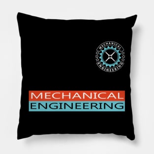 Mechanical engineering text and logo Pillow